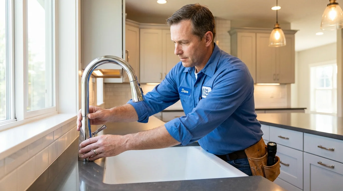 Kitchen faucet installation by Johns Plumbing LLC in Lynnwood